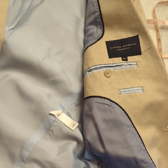 Banana Republic Tailored Slim Fit Tan Suit 32/30 Pants 40R Jacket - Picture 8 of 13